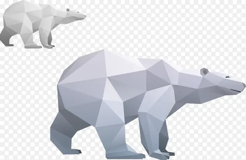立体北极熊
