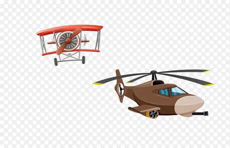 直升飞机和无人航拍机