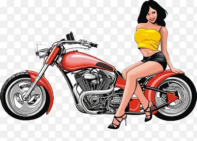 摩托车与女郎
