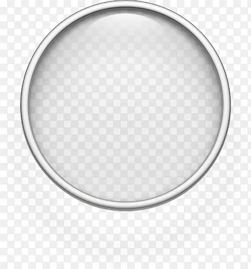 白色卡通圆形放大镜设计