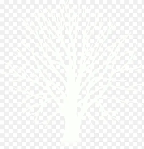 手绘白色冬季大树装饰