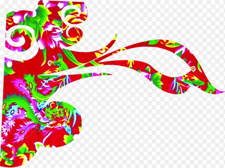 中国风纹理花朵装饰