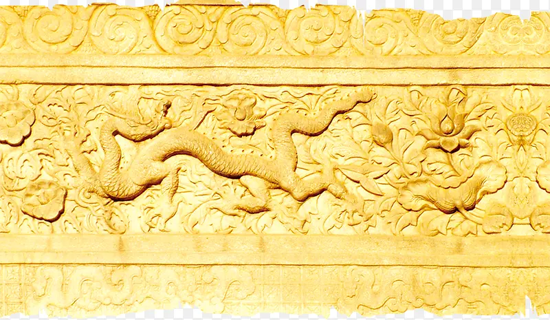 中国风龙纹花朵装饰