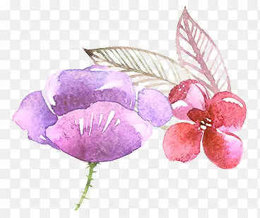 水墨花