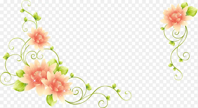 婚庆装饰花朵矢量图