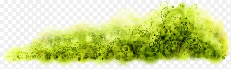 手绘绿色藤蔓树叶