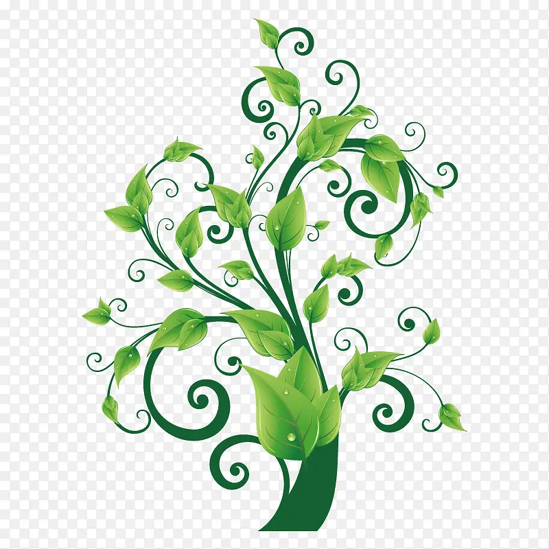绿色藤蔓创意树