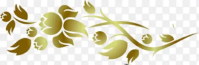 藤蔓花苞欧式花纹