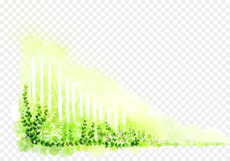 绿色梦幻夏季藤蔓