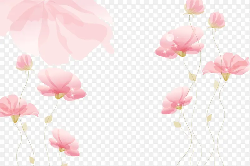 粉色盛开唯美花朵
