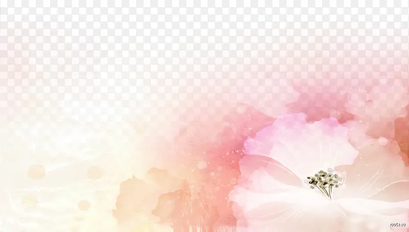 唯美浪漫粉色花朵素材图