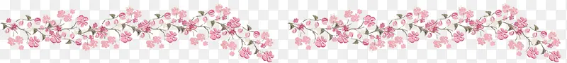唯美粉色手绘卡通小花