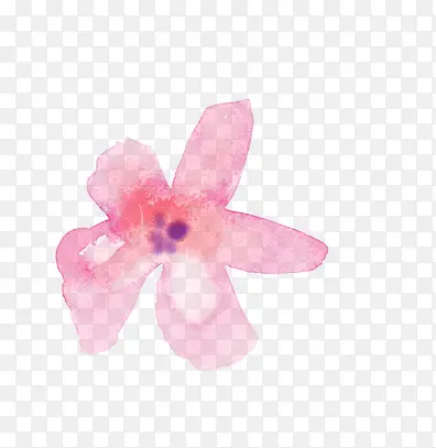 粉色手绘花朵唯美