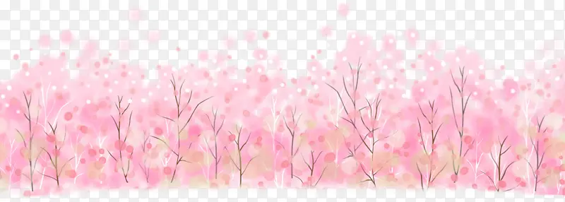 粉色水墨可爱唯美花朵