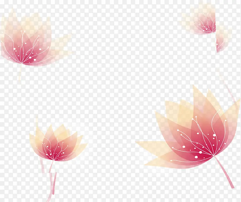 粉色卡通唯美花朵