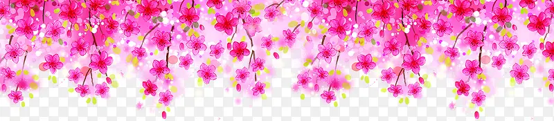 粉色夏季唯美花朵装饰