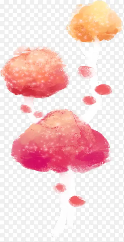 粉色卡通唯美大树