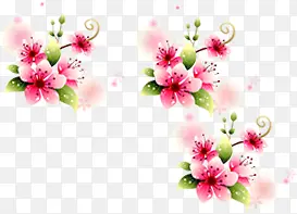 粉色淡雅唯美花朵装饰