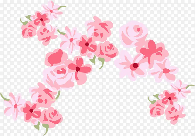 粉色花朵唯美婚庆