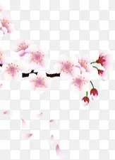粉色唯美手绘花朵创意