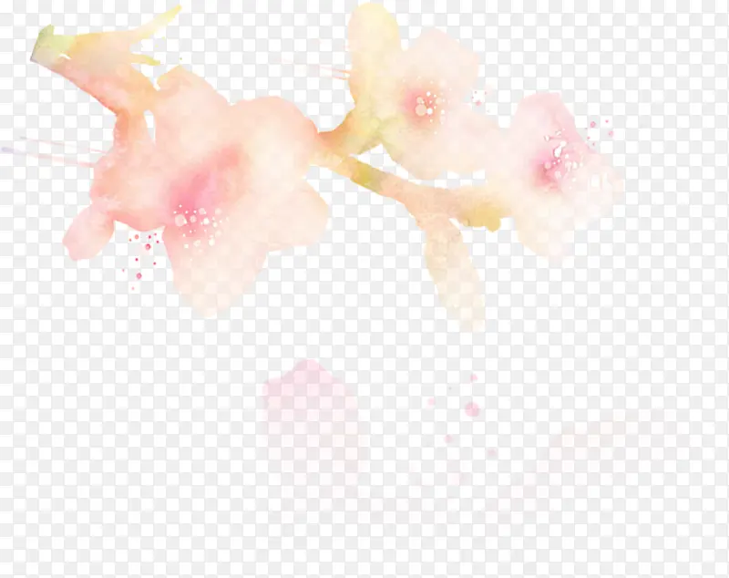 手绘粉色唯美古风桃花