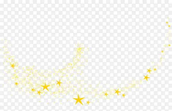 黄色发光五角星彩带