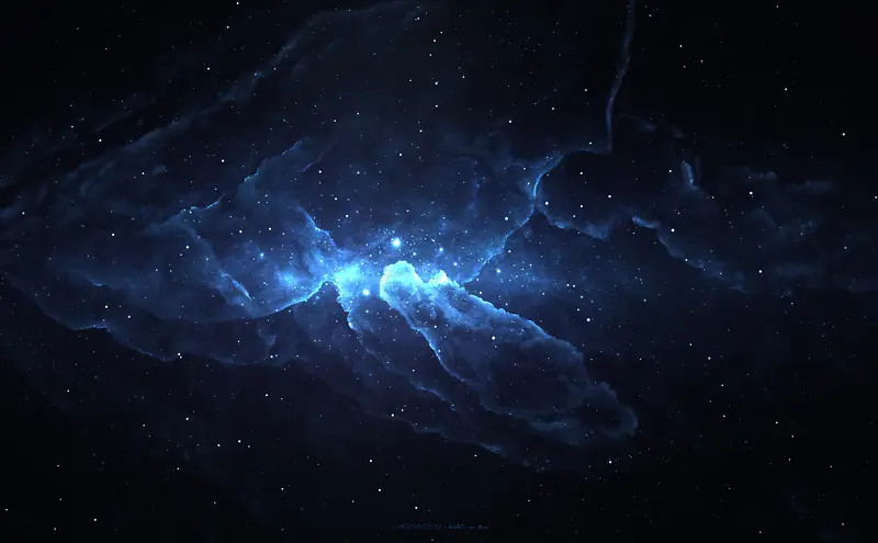 黑蓝色空星里的发光体