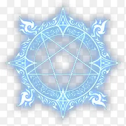 蓝色发光魔法阵