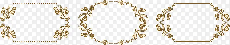 金色卡通欧式框