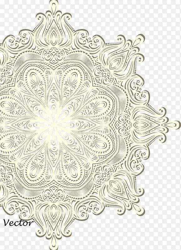 白色装饰唯美花纹