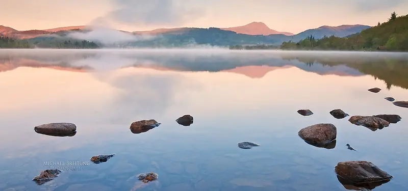 湖水自然风光背景