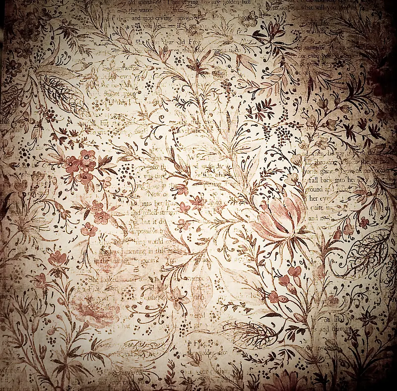 复古植物花纹背景