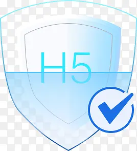 h5蓝色盾牌卡通