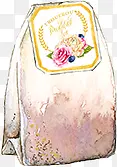 手绘花茶包