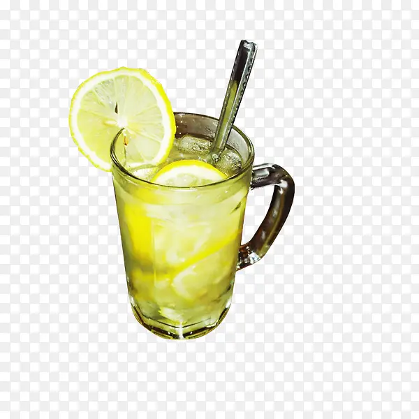 玻璃杯柠檬汁