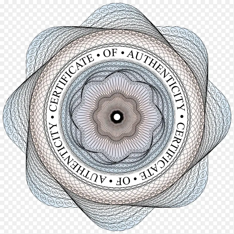 叠加花朵形防伪花纹