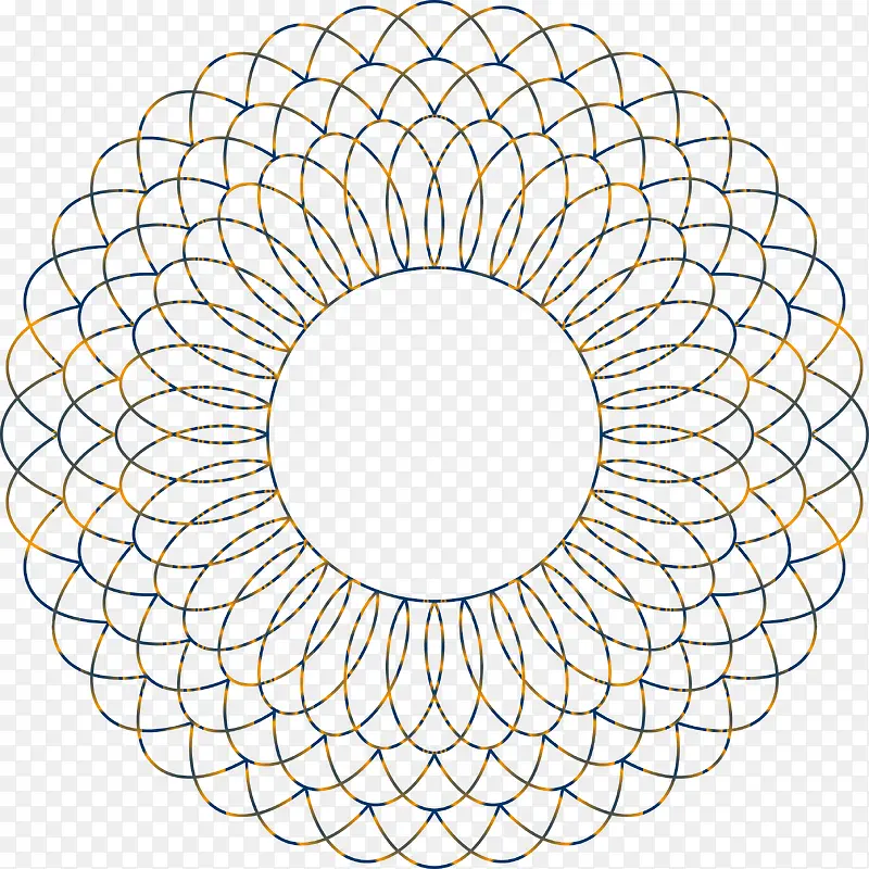 螺旋花纹线条矢量图
