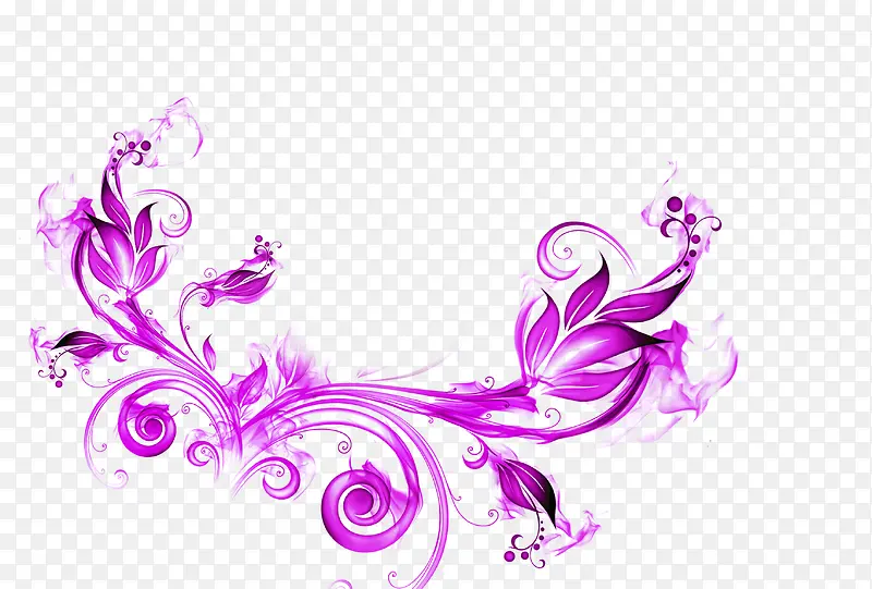紫色卡通花朵花纹