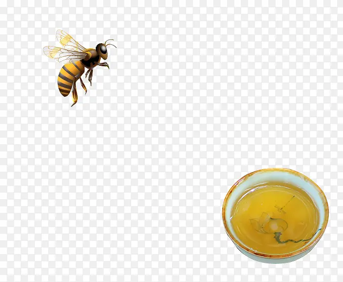 唯美卡通蜜蜂蜂蜜碗