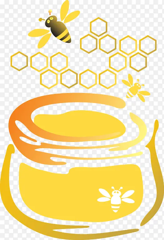 蜜蜂蜂蜜蜜罐