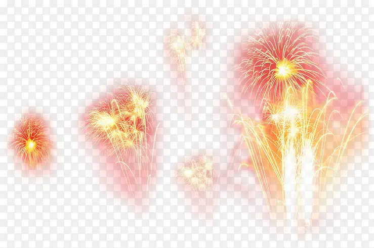 黄色烟花绽放