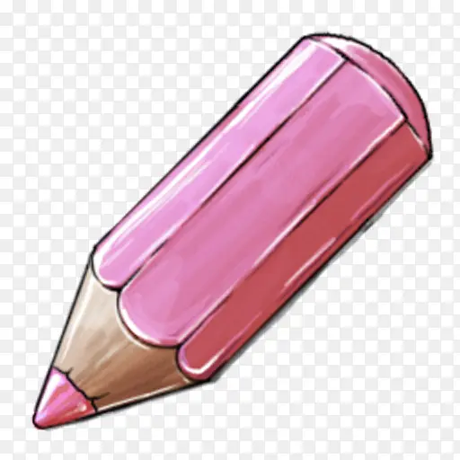 粉色可爱手绘铅笔