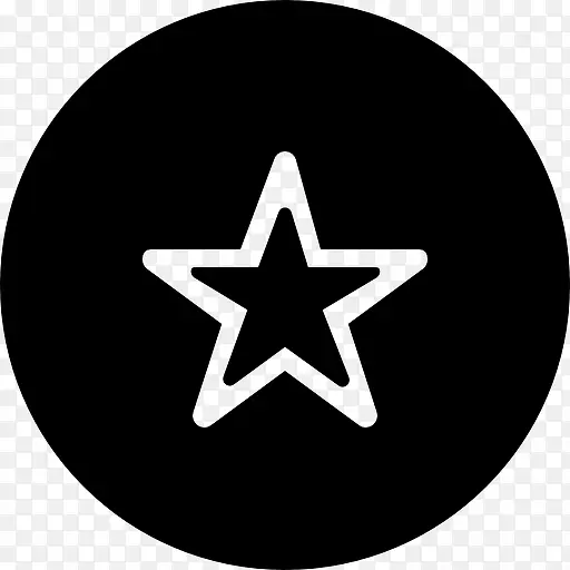明星最爱的黑色圆形界面按钮图标