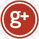 圆形社交媒体PNG图标网页图标google+