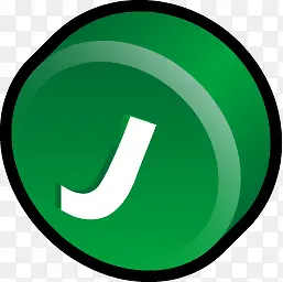 圆形绿色电脑图标