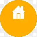 黄色圆形房子图标