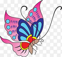 彩色可爱手绘蝴蝶
