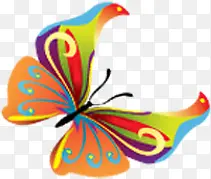 彩色手绘创意蝴蝶