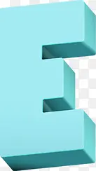 绿色偏左字母e
