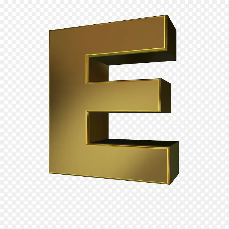 金属字母E